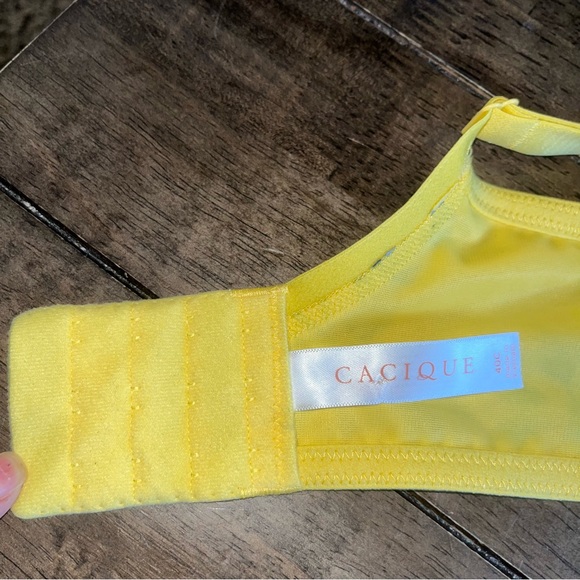 Cacique Simply Wire Free Plunge Bra Floral - Picture 11 of 13